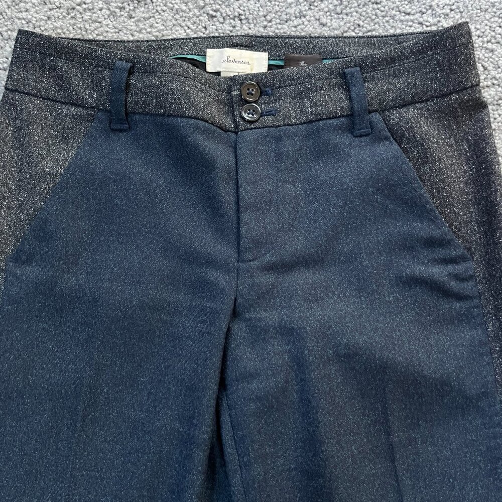 ANTHROPOLOGIE ELEVENSES THE BRIGHTON Mixed Tweed Colorblock Trousers Slacks 6T - Picture 2 of 15